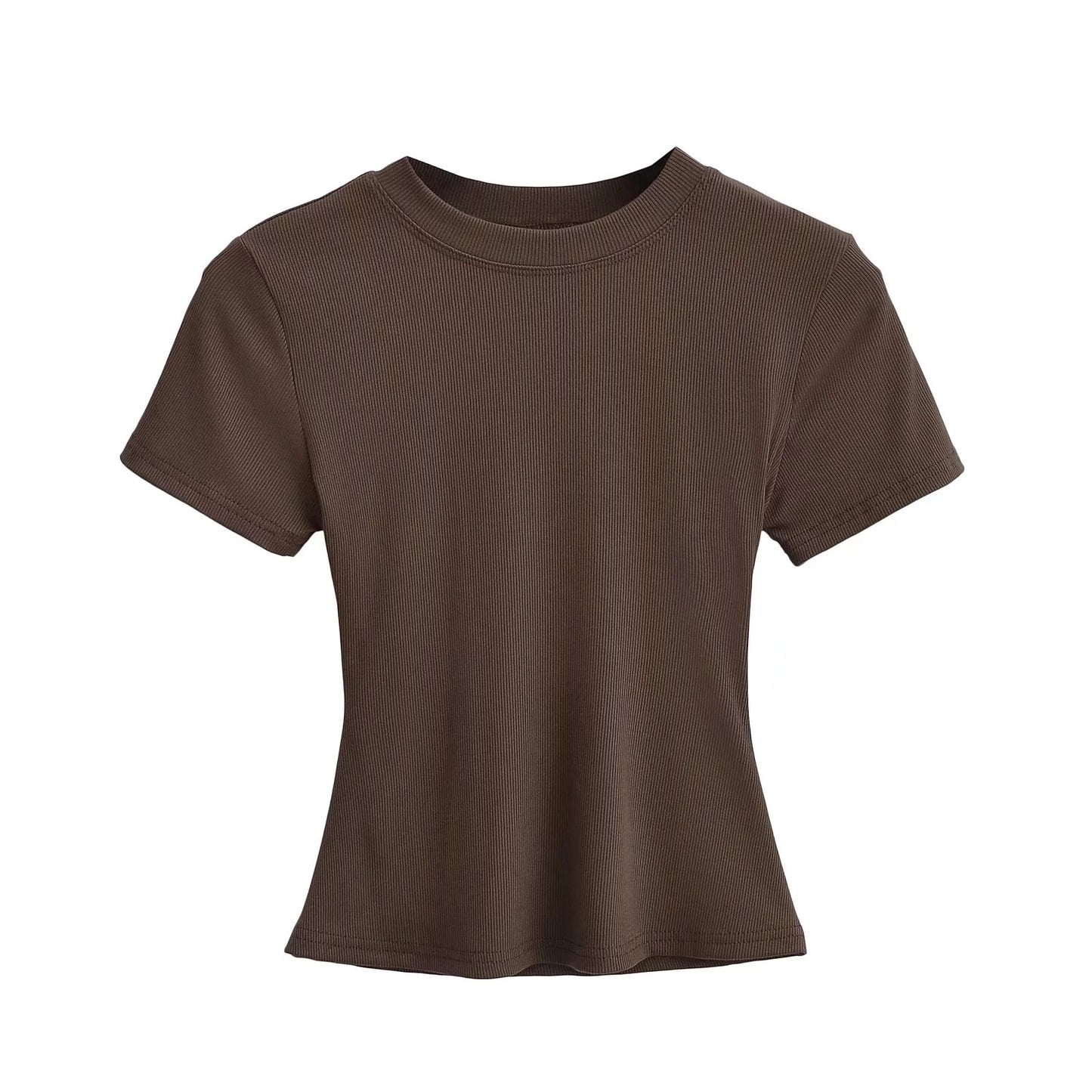 Women's Flat For Slim Bottoming Shirt Tight T-shirt Blouses