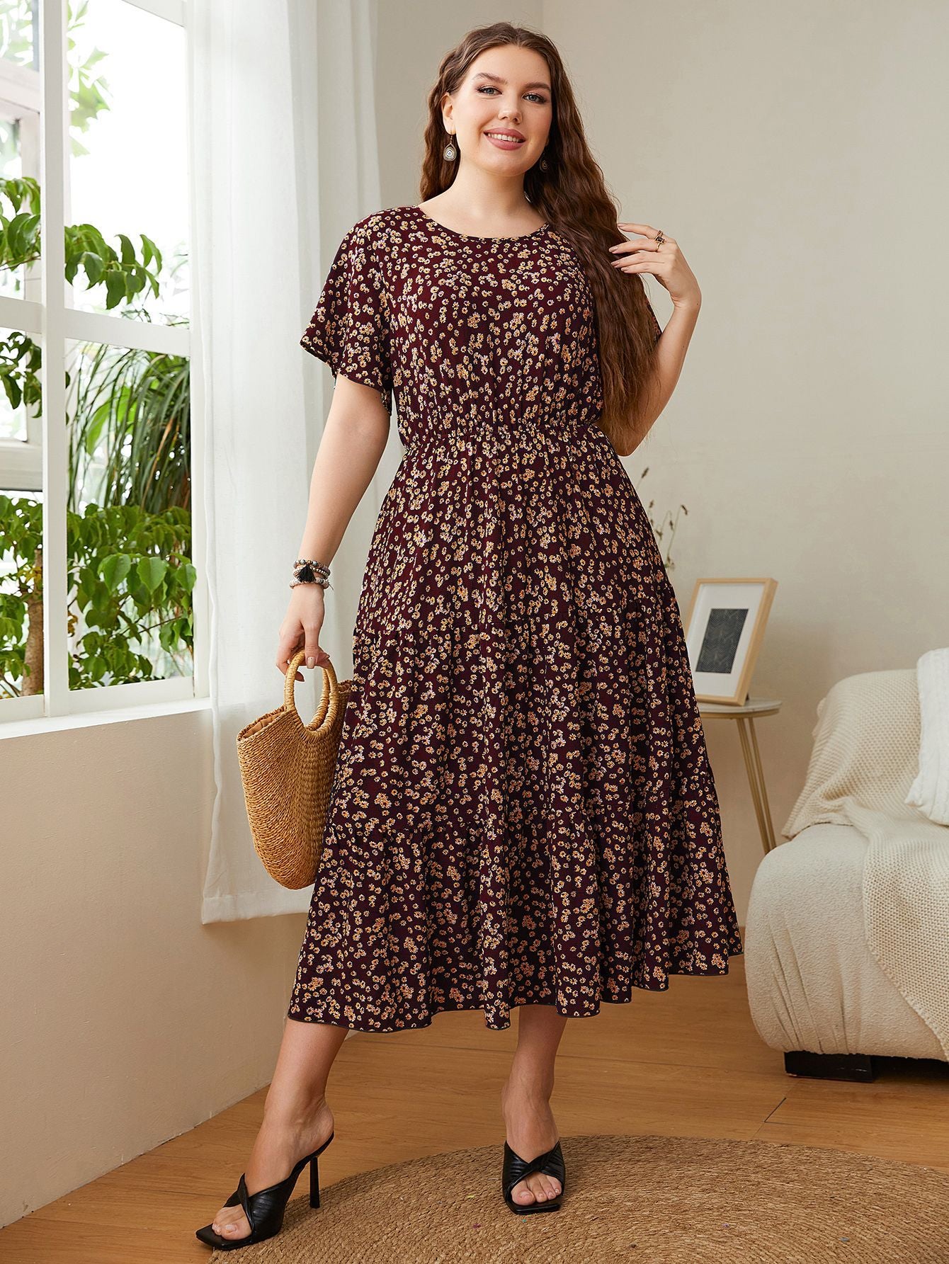Women's Fashion Printed Loose Ladies Dress Dresses