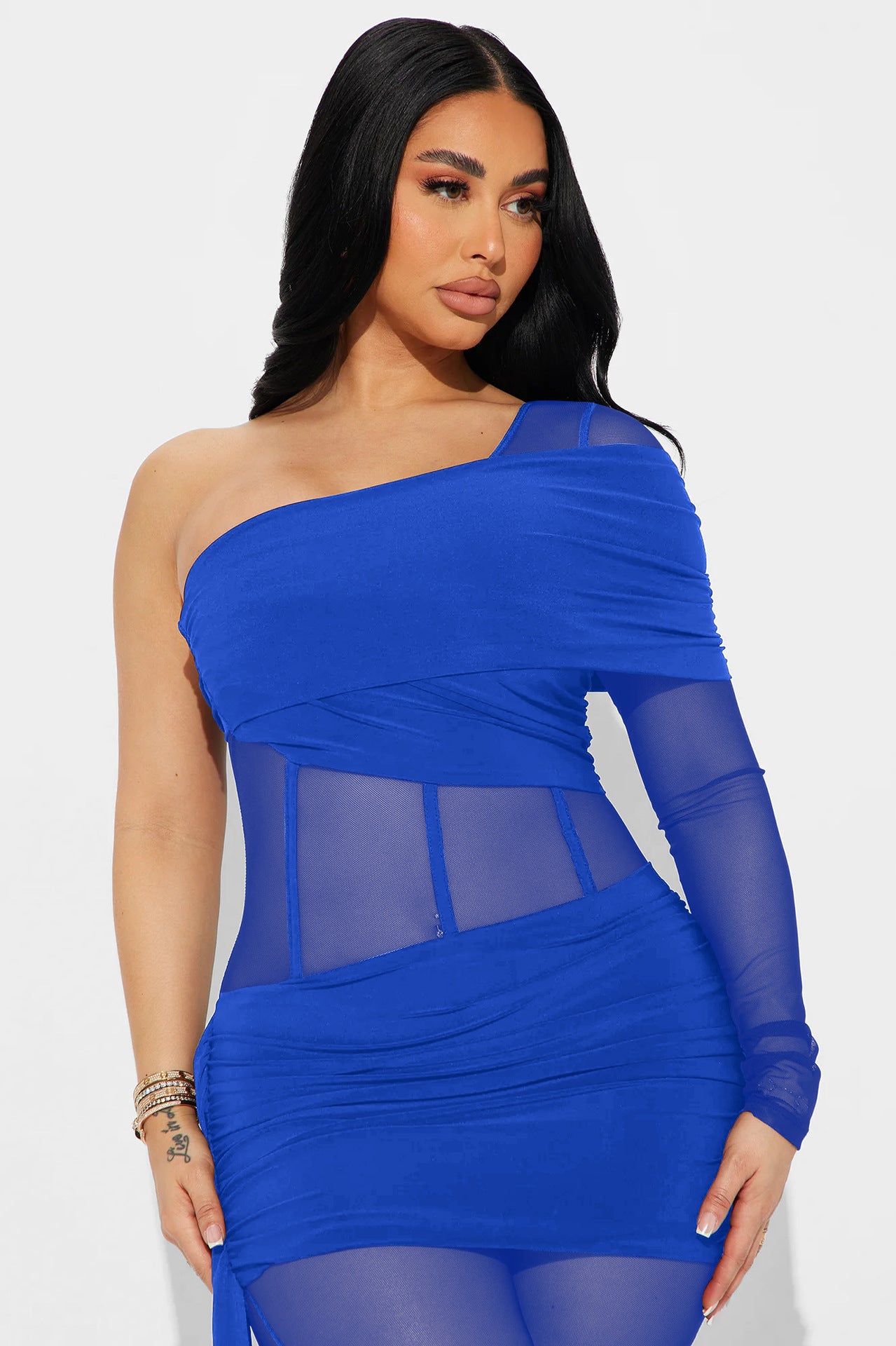 Sexy Solid Color Waist Tight Shoulder Jumpsuits