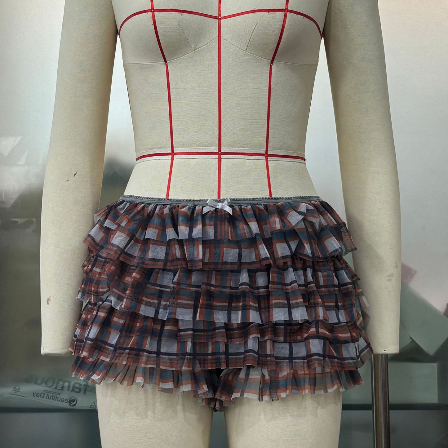 Sexy Beach Hot Ruffled Wave Solid Color Lolita Shorts