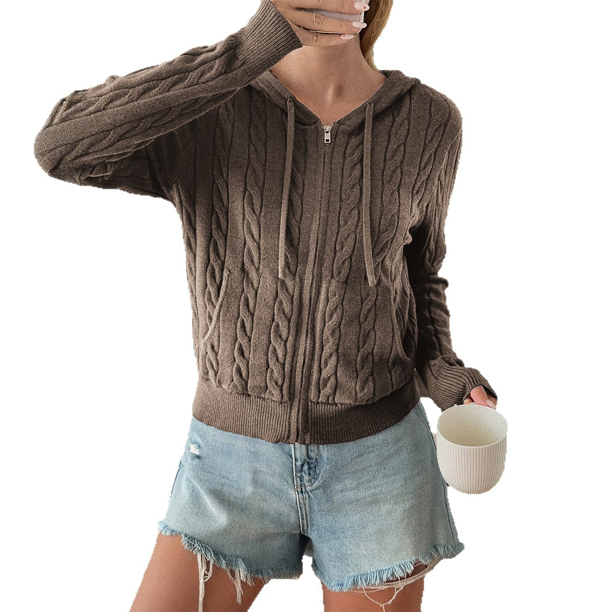 Slouchy Glamorous Women's Casual Woolen Long-sleeved Sweater