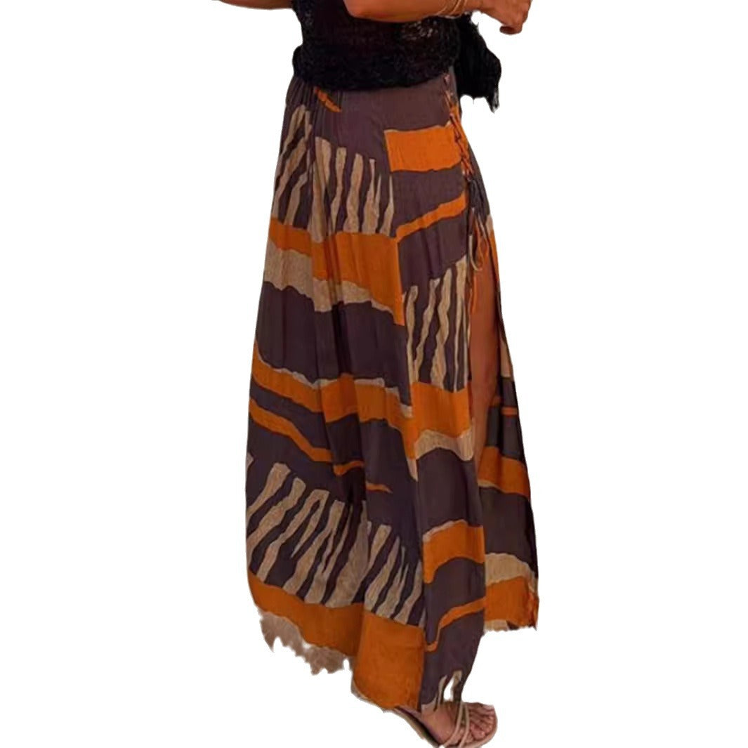 Beautiful Charming Seaside Beach Vacation Split Skirts
