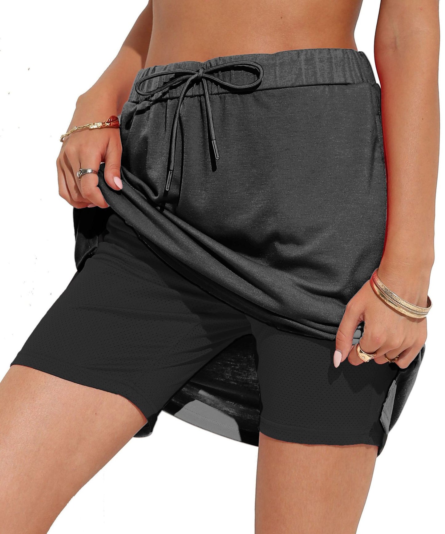 Women's Cool Elegant Tied Solid Culottes Skirts