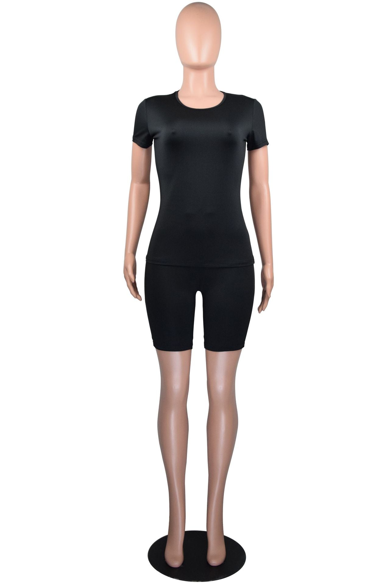 Women's T-shirt Summer Solid Color Casual Fitness Suits