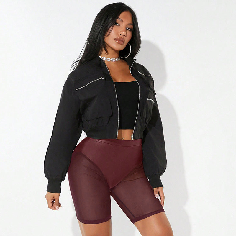 Women's Summer Sexy Mesh High Waist Hip Pants