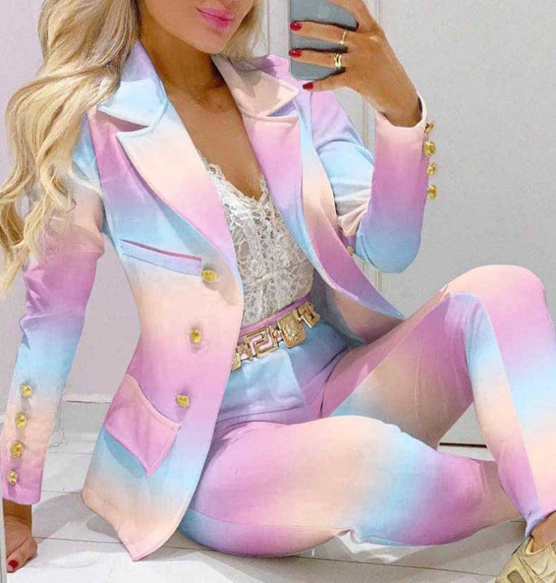 Women's Slouchy Example Casual Fashion Set Suits