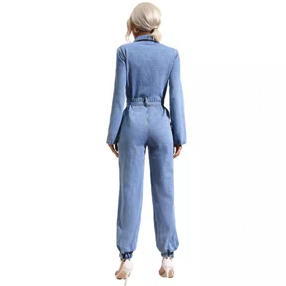 Women's Leisure Commute Slim Fit Overall Jumpsuits