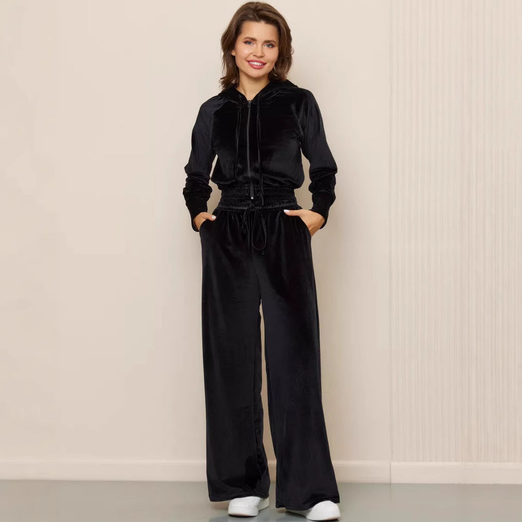 Women's Casual Solid Color Zipper Sier Fox Suits