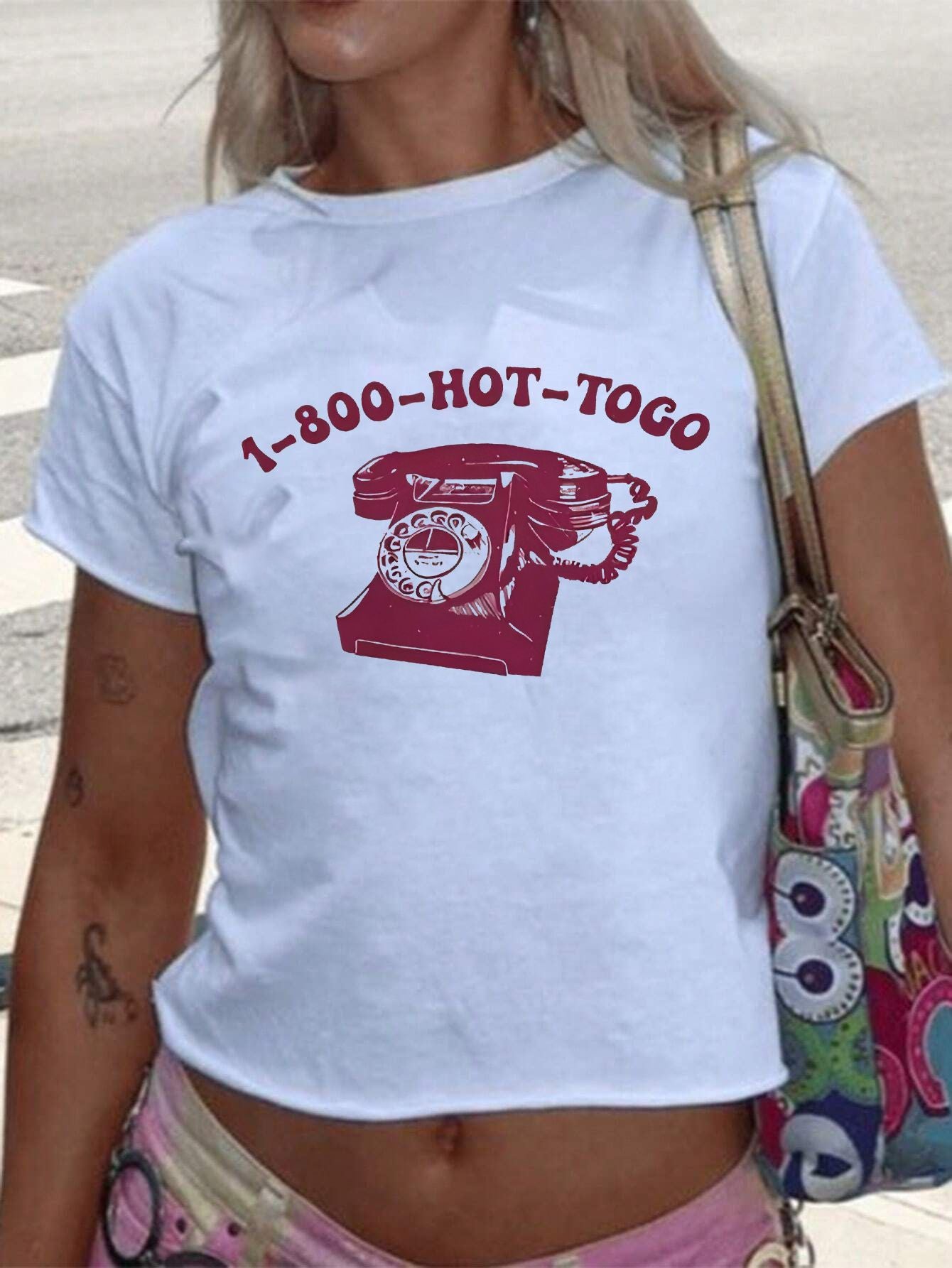 Women's Summer Sweet Spicy Printed T-shirt Personality Blouses