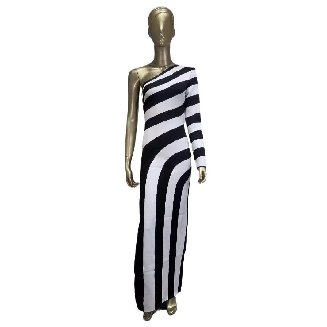 Leg Bandage One-piece Dress Banquet Party Dresses