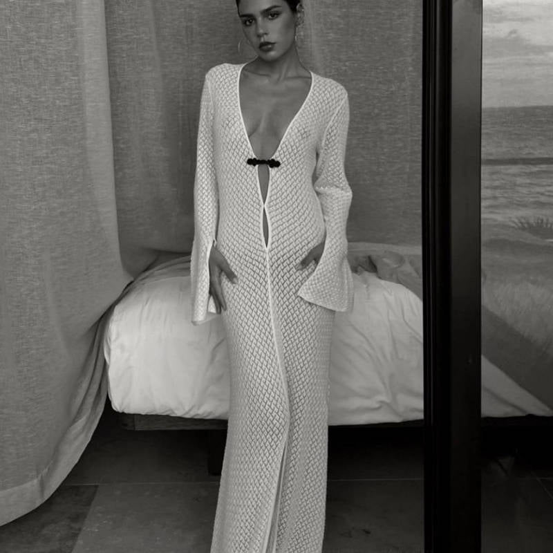 Women's Split Dress Beach Cover-up Long Mopping Dresses
