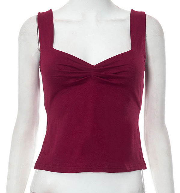 Women's Base Square Collar Inner Match Sling Tops