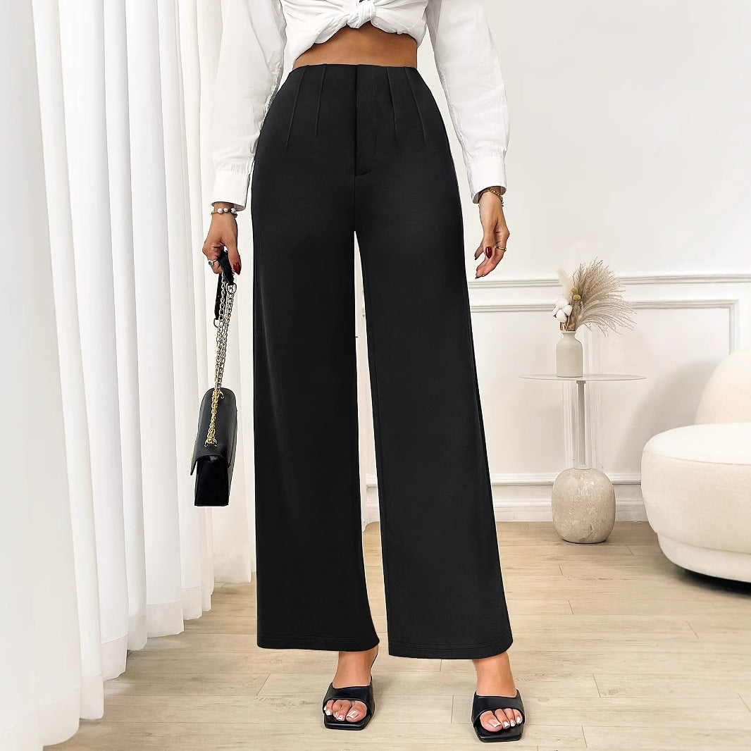 Women's Trousers Commuter Stretch Office Fashion High Pants