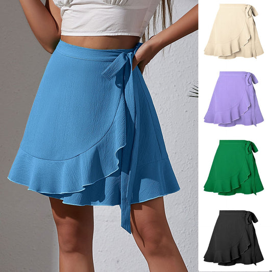 Women's Summer One-piece High Waist Pure Color Skirts