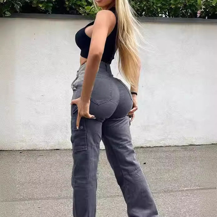 Solid Color Casual Trendy Wild Hip Jeans