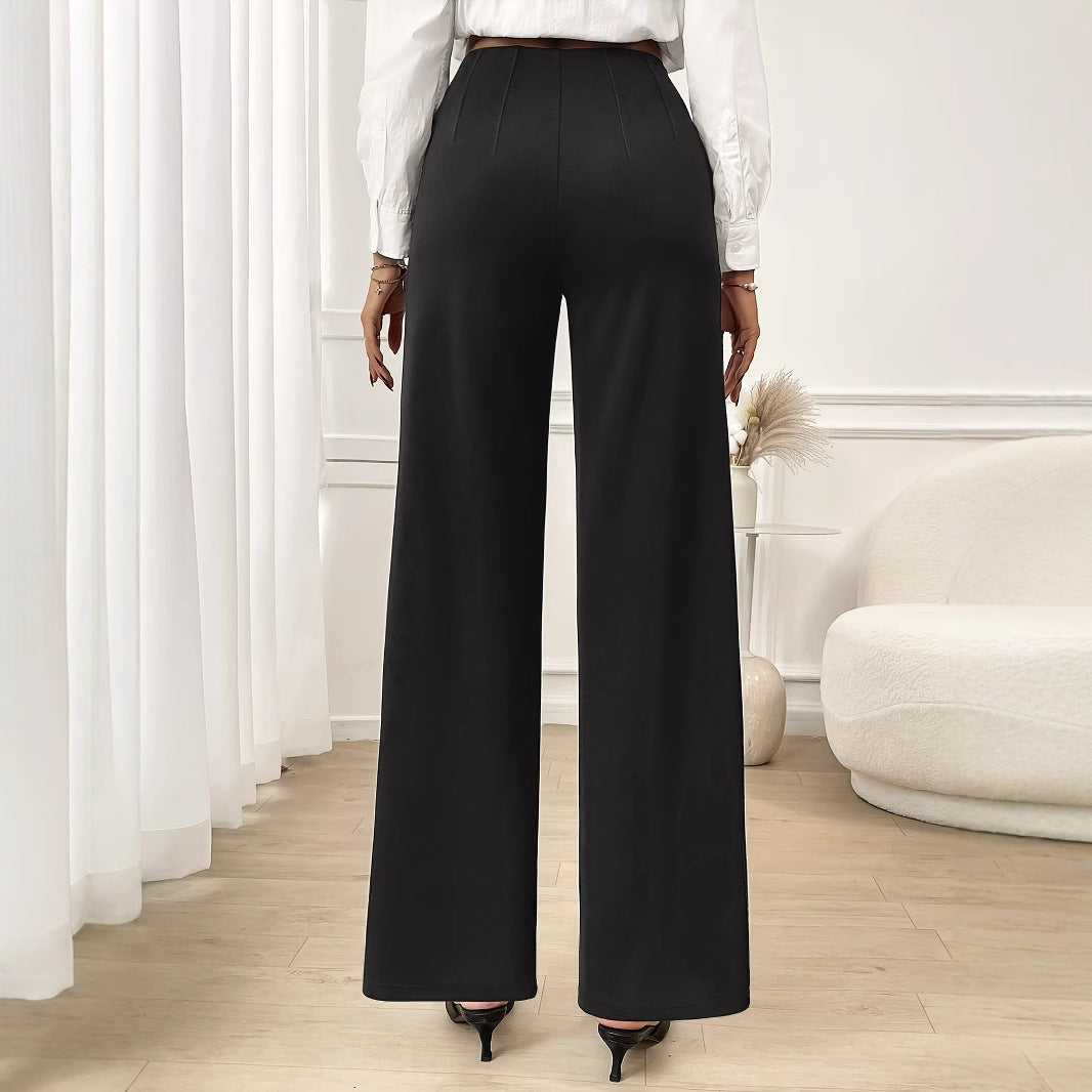Women's Trousers Commuter Stretch Office Fashion High Pants
