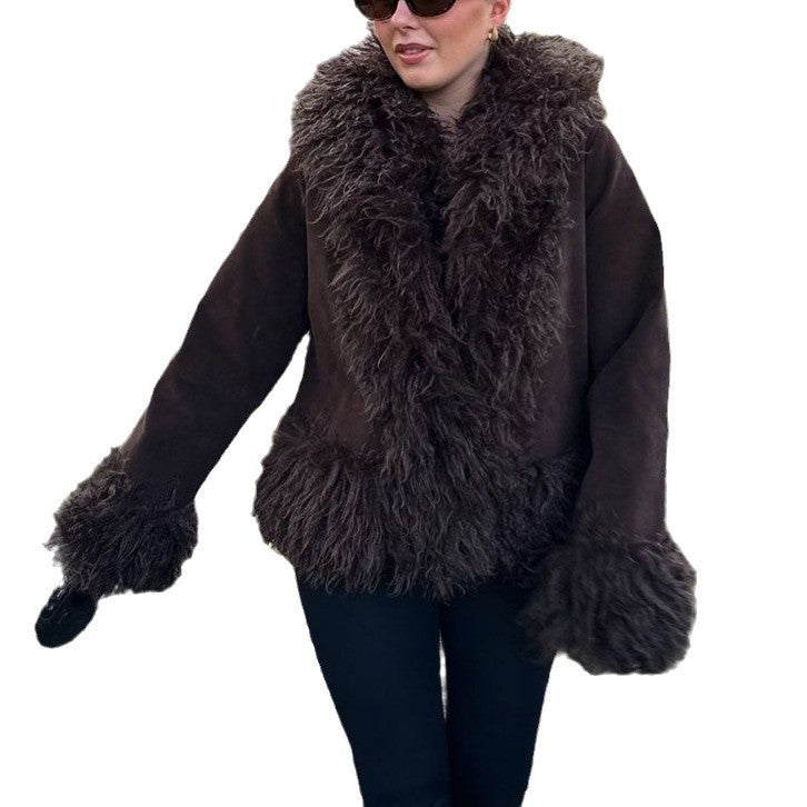 Versatile Slimming Artificial Furry Warm High-grade Coats