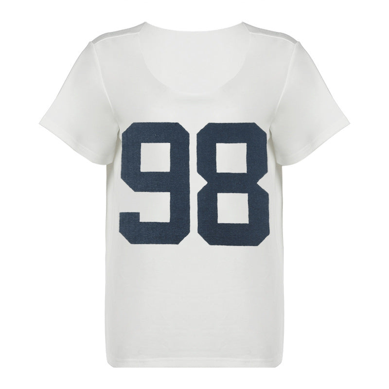 Print Loose Short-sleeved T-shirt Summer Hot Blouses