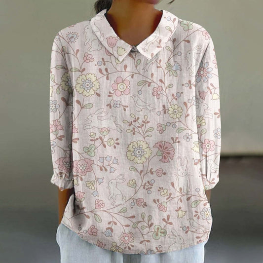 Women's Summer Creative Retro Chinese Style Floral Blouses