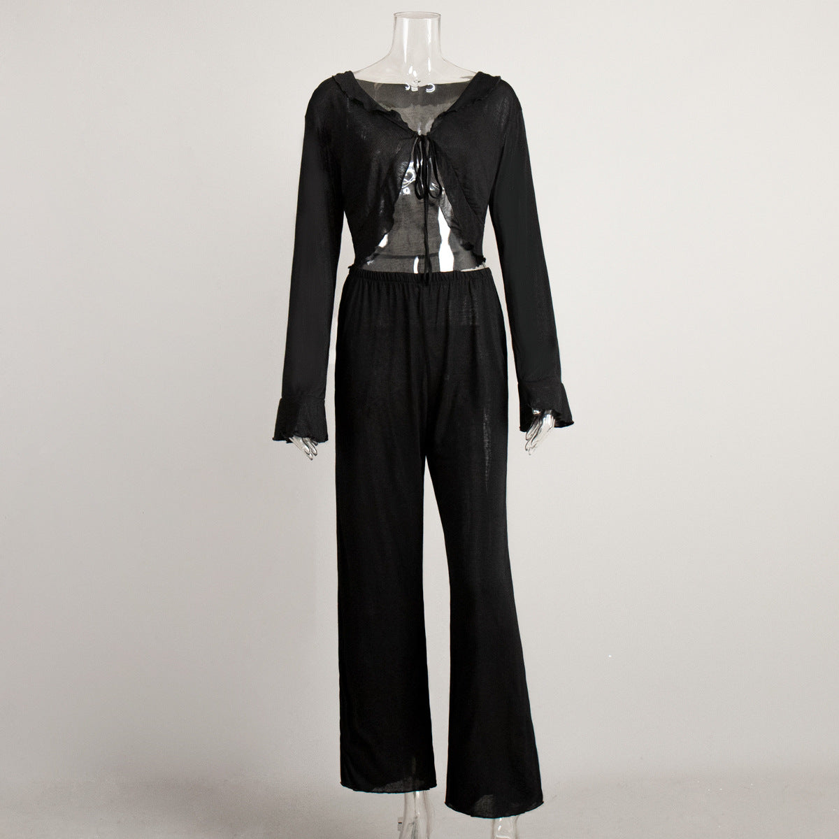 Women's Modal Pajamas Lazy Long-sleeved Trousers Casual Suits