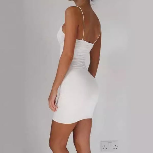 Solid Color Summer Slim Fit Slip Dresses