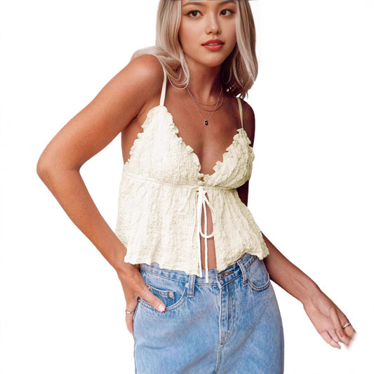 Women's Sexy Suspenders Retractable Shoulder Strap Camisole Tops