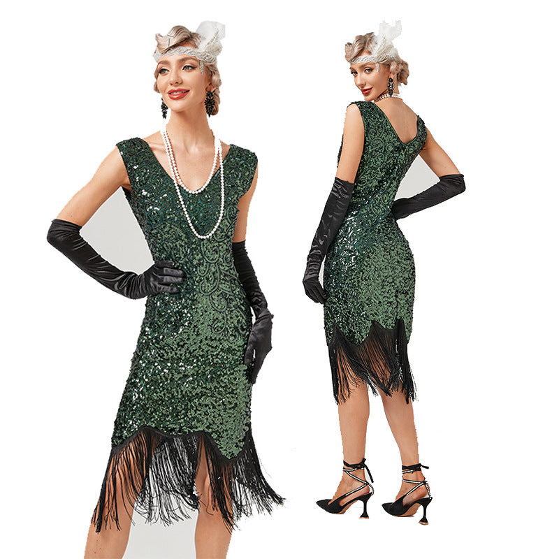 Ball Tassel Party Banquet Dance Beaded Evening Dresses