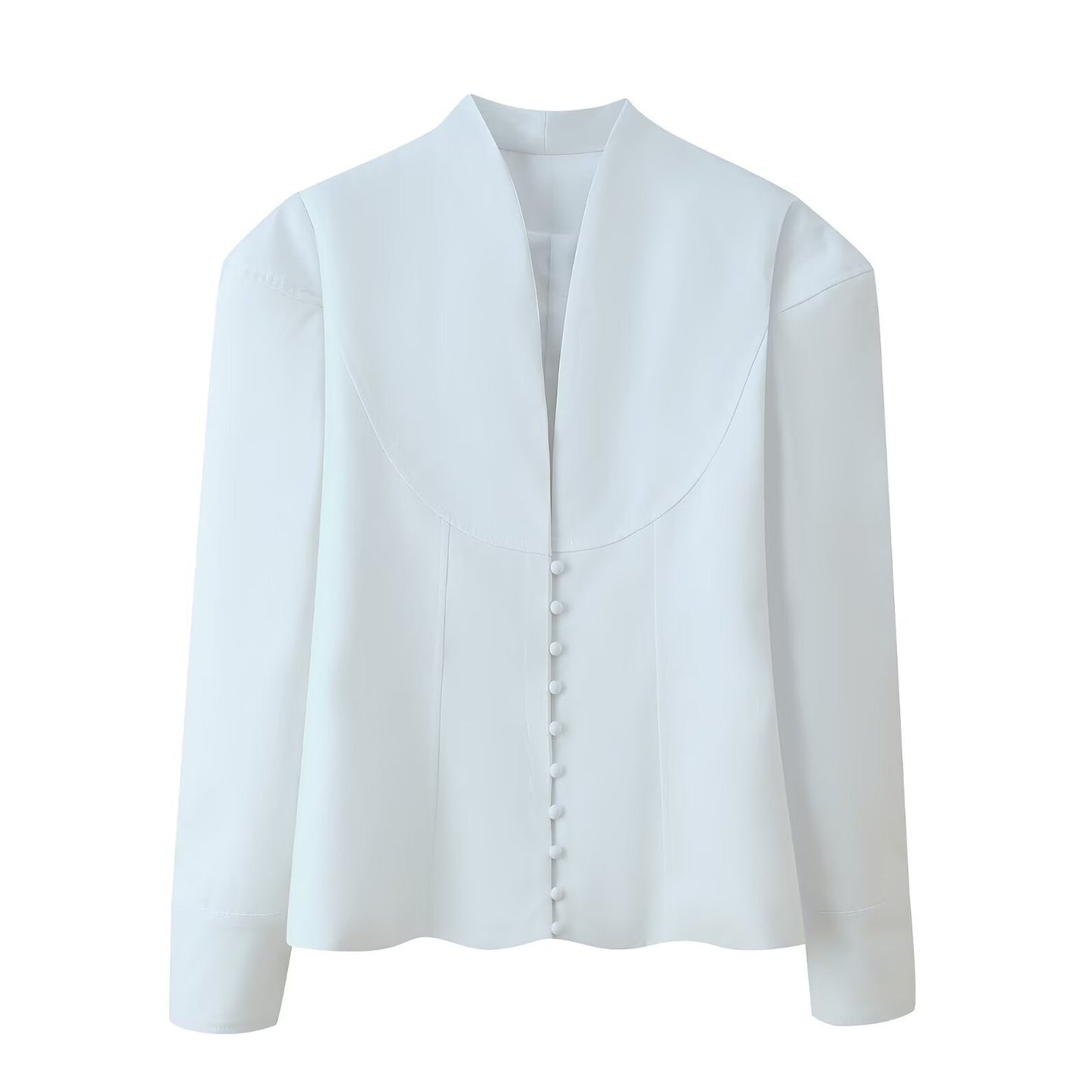 Women's Fashion Casual Polo Collar Waist Long-sleeved Coats