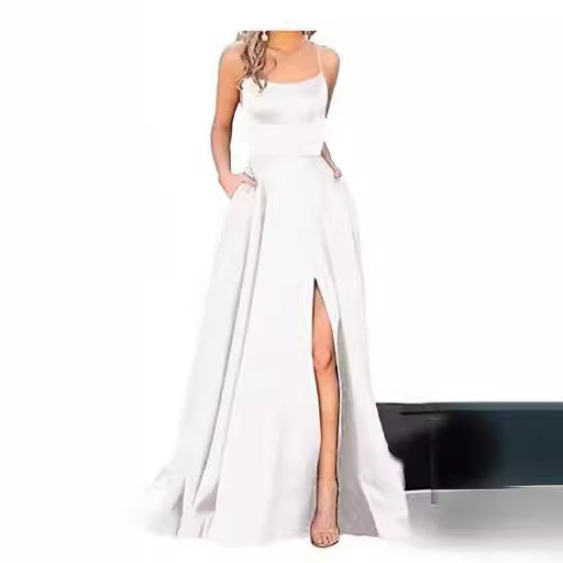 Dress Long Slimming Shoulder Hollow Girlfriends Evening Dresses