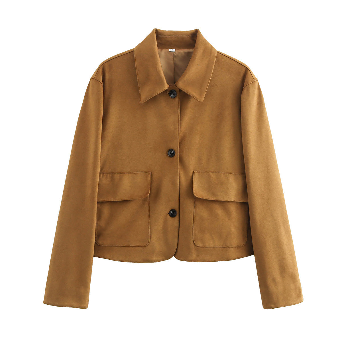 Women's Autumn Fashion Polo Collar Large Mouth Pocket Decoration Jackets