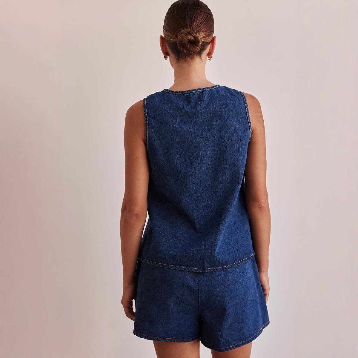 Women's Summer Fashion Casual Sleeveless Tied High Suits