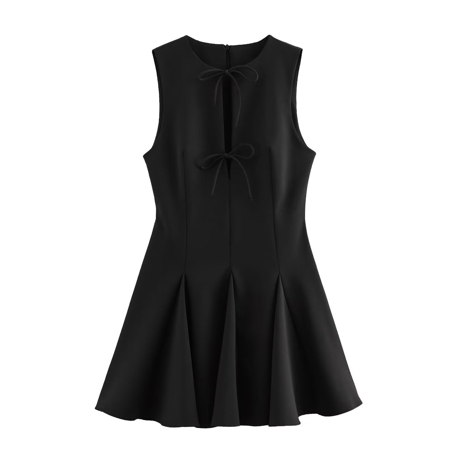 Women's Dress Wavy Style Wide Hem Bowknot Dresses