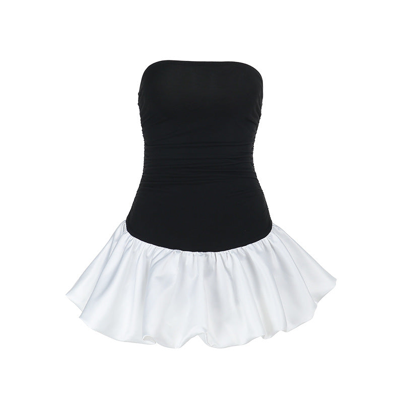 Women's Style Elegant Sexy Slim Tube Puff Dresses