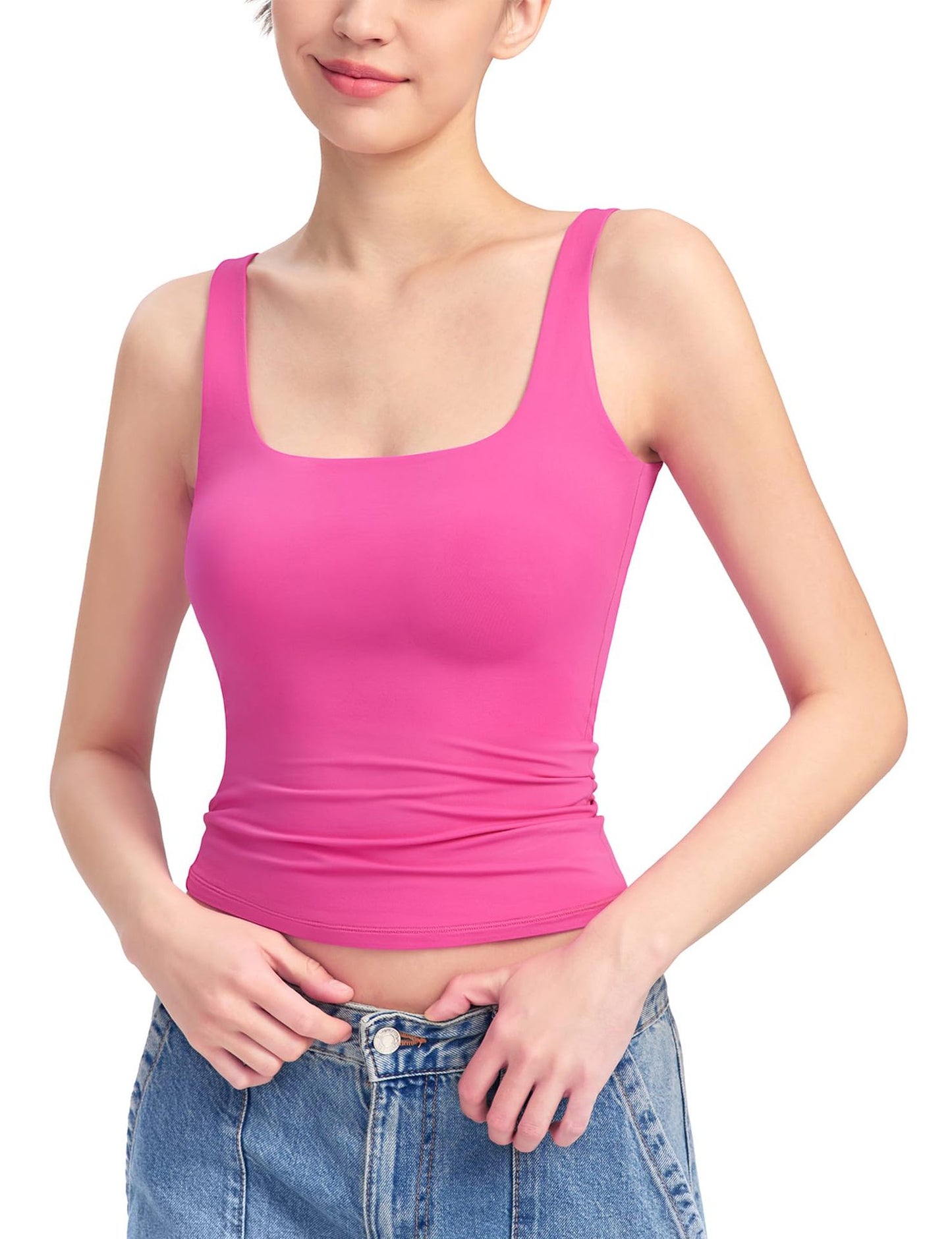 Women's Sexy Sling Square Collar Sleeveless Tops