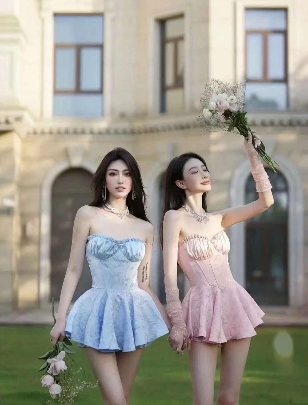 Dress Romantic Puffy Small Cute Sweet Jacquard Sexy Dresses