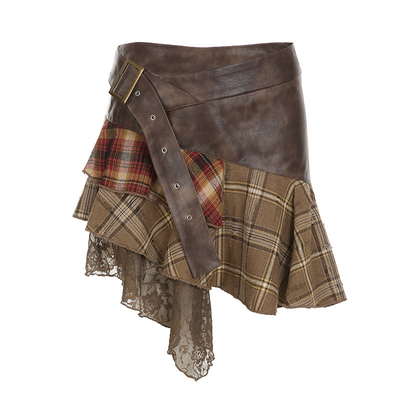 Stitching Lace Wandering Waste Soil Style Personalized Skirts
