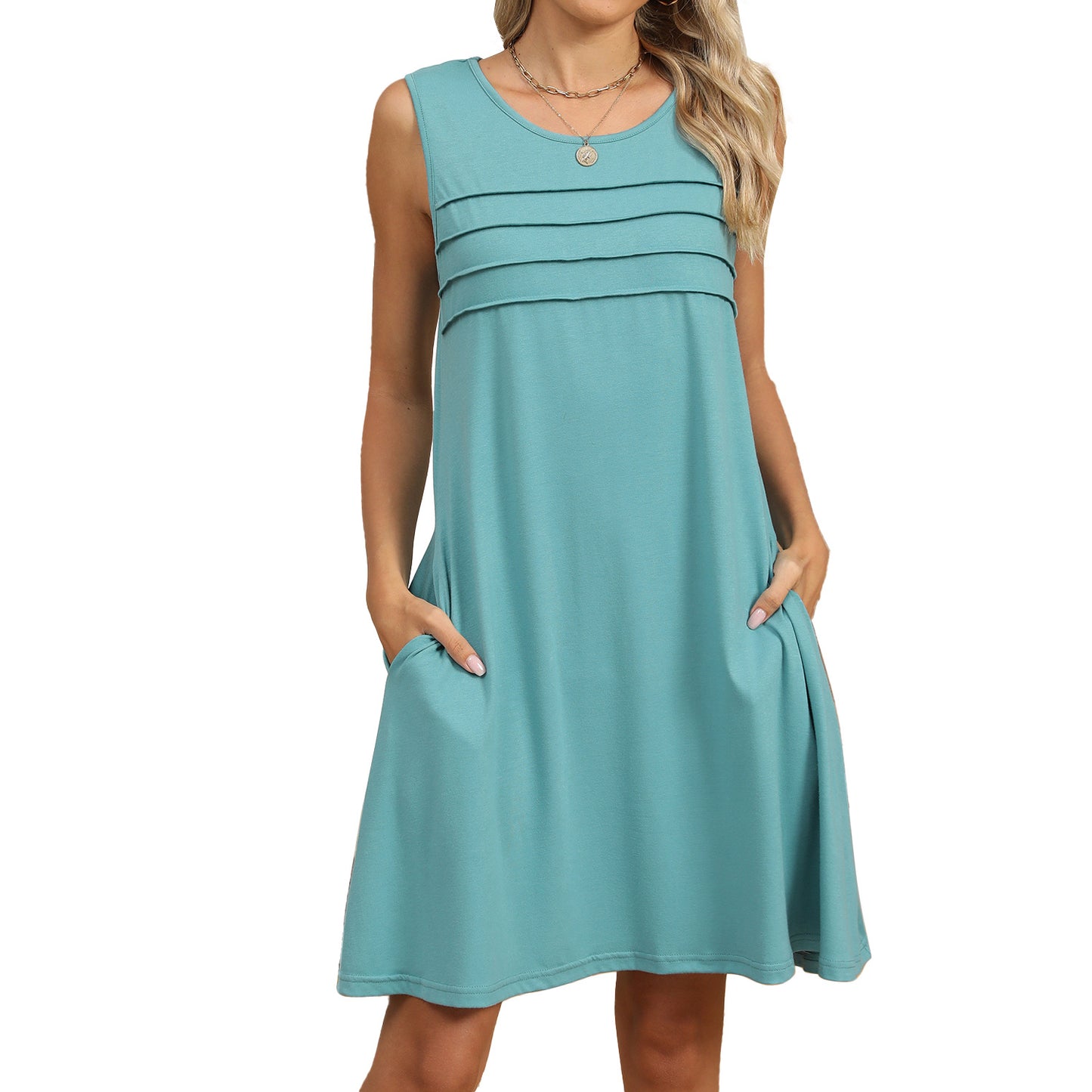 Women's Cool Printed Loose Pockets Dress Dresses