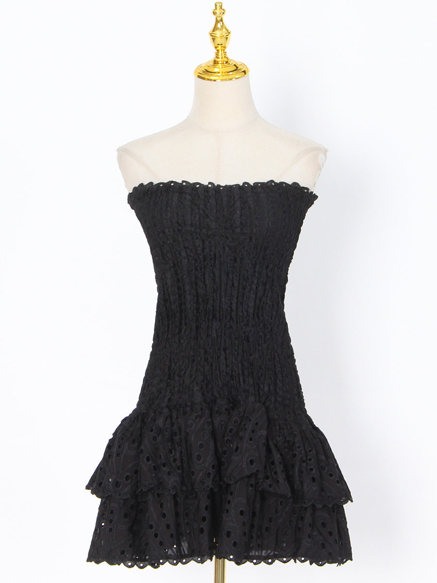 Women's Small Dress Autumn High-grade Bandeau Embroidery Shorts