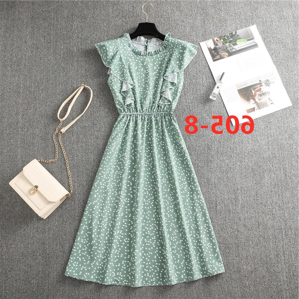Women's Summer Polka Dot Chiffon Loose Graceful Dress