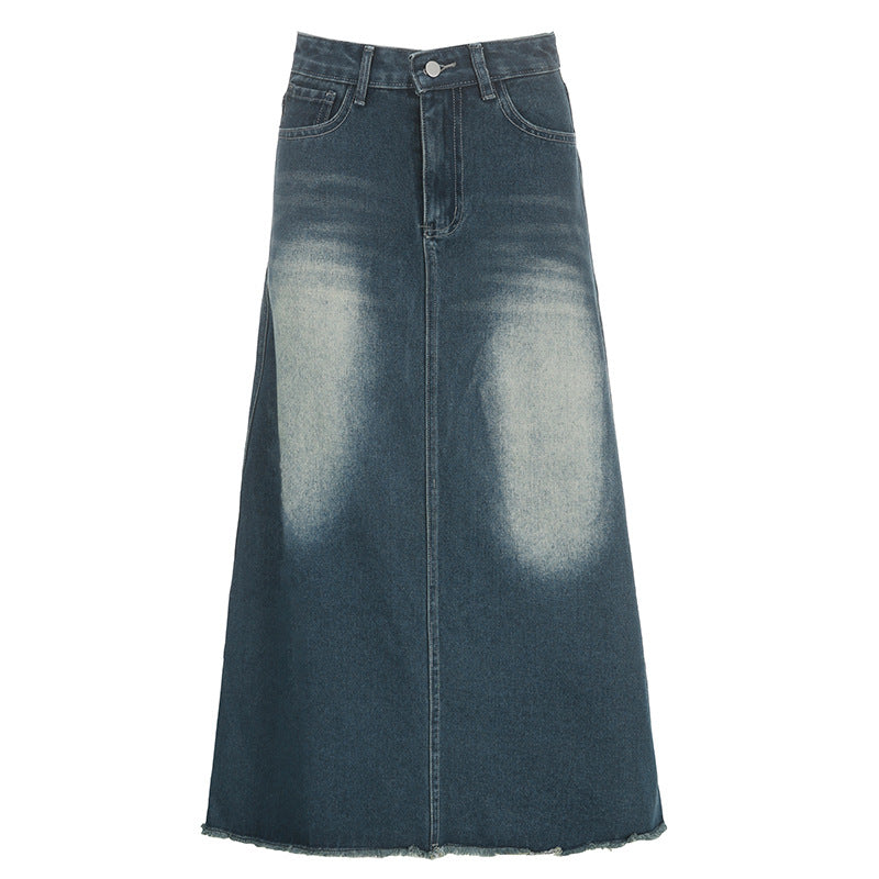 Women's Tide Fashion Retro Gradient Wash Slimming Skirts
