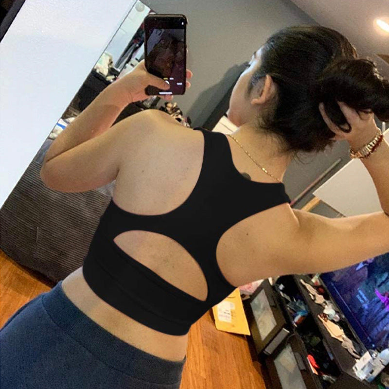 Women's Sexy Deep V Tight Backless Sports Tops