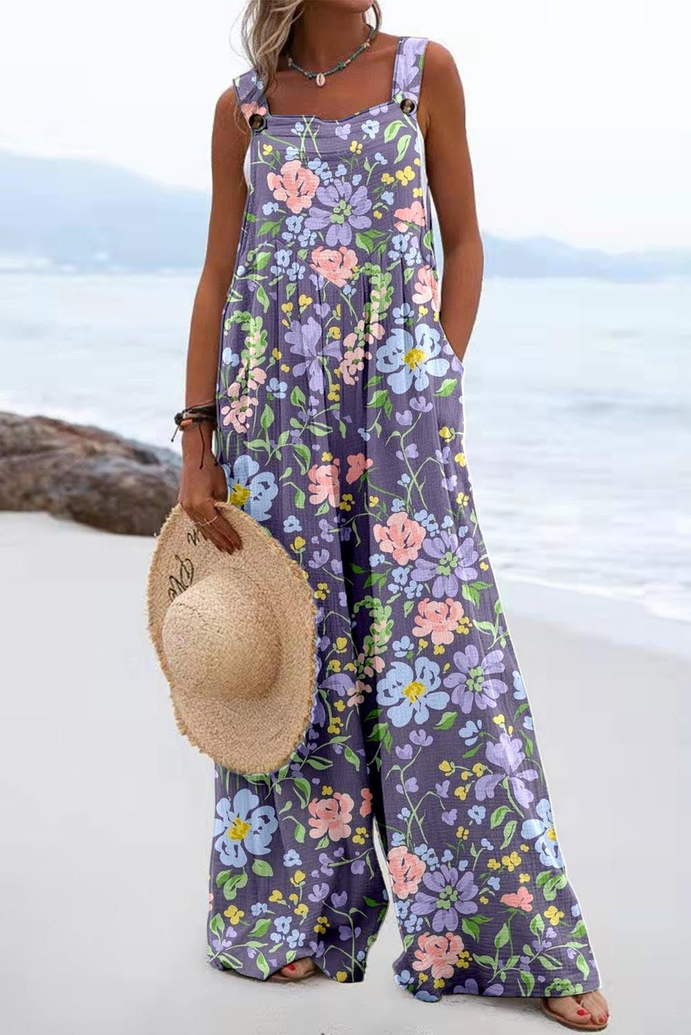 Women's Summer Digital Printing Romper National Fashion Jumpsuits