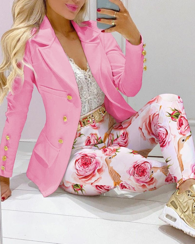 Women's Slouchy Example Casual Fashion Set Suits