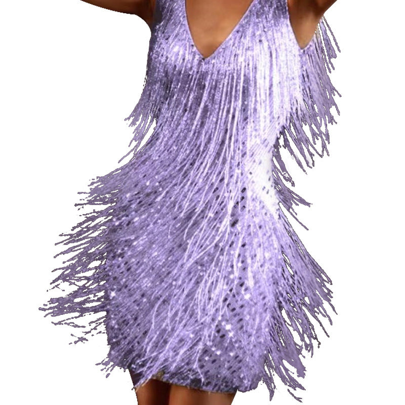 Women's Elegant Sexy Deep V Camisole Gown Dresses