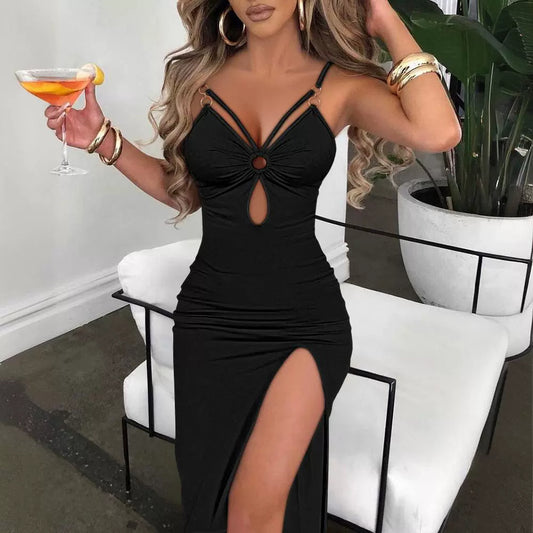 Cool Charming Camisole Tight Split Dress Suits