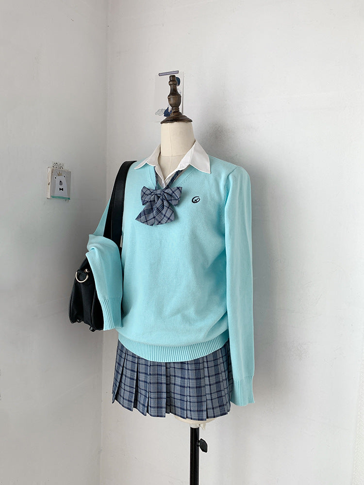 Women's Solid Color Pullover Style College For Schools Uniform