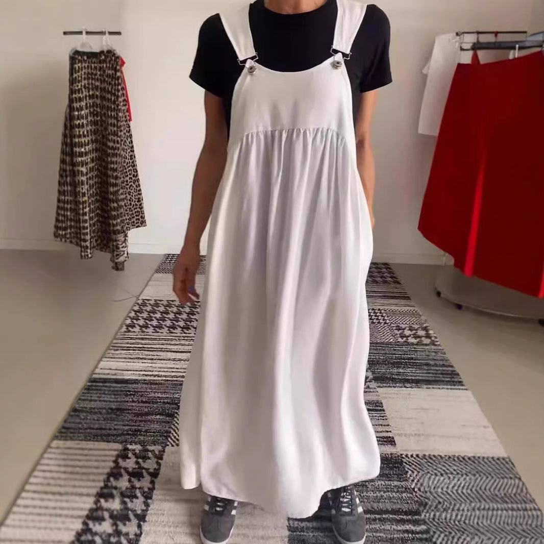 Women's Summer Suspender Dress Cotton Linen Dresses