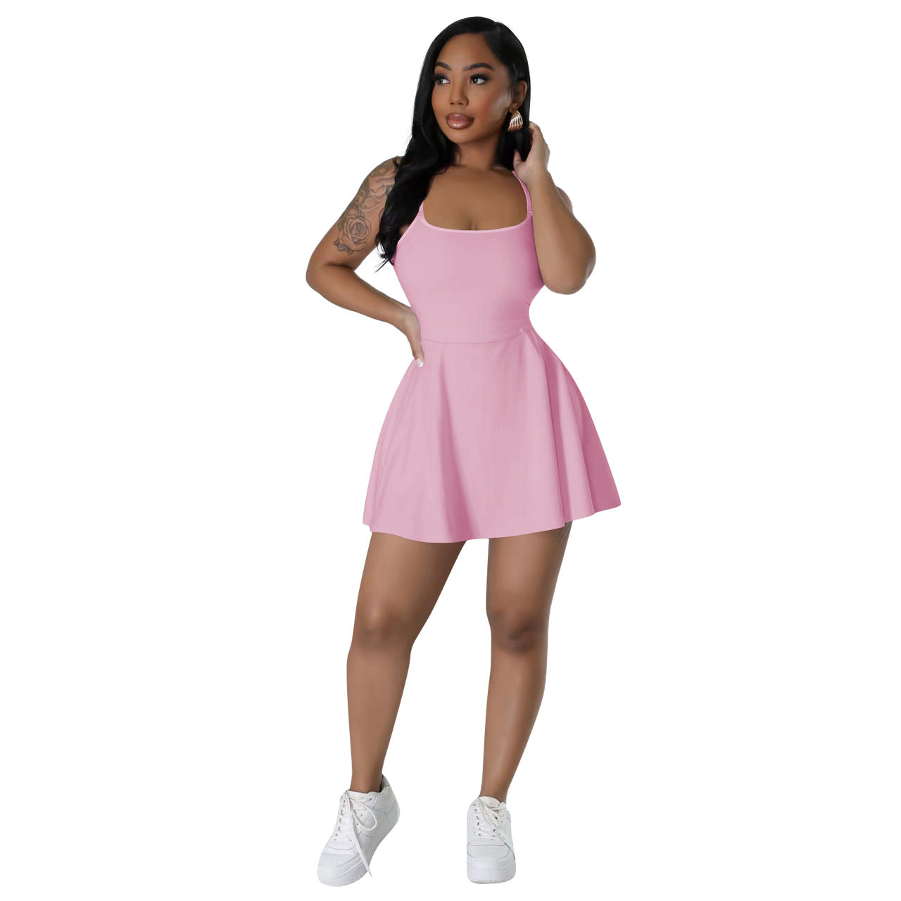 Women's Fashion Sexy Temperament Waist Trimming Spaghetti Dresses