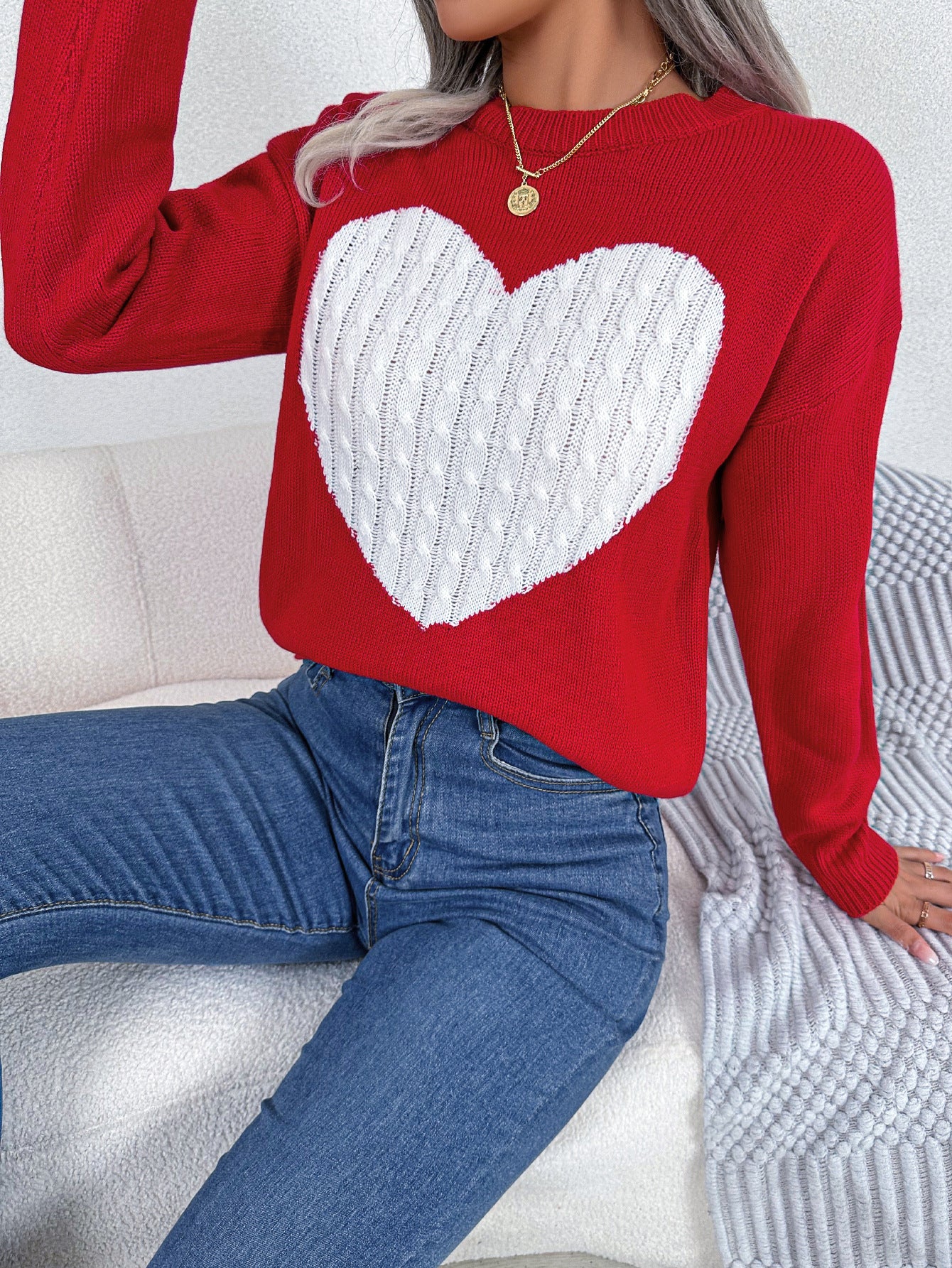 Women's Love Long Sleeve Pullover For Valentine's Sweater