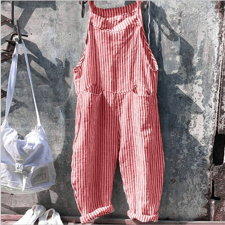 Women's Quality Autumn Casual Cotton Suspender Pants